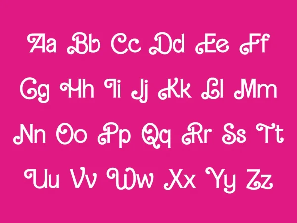 Personalised Barbie Style Acrylic Name