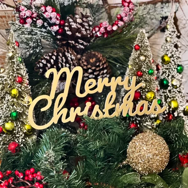 Merry Christmas Wreath Sign