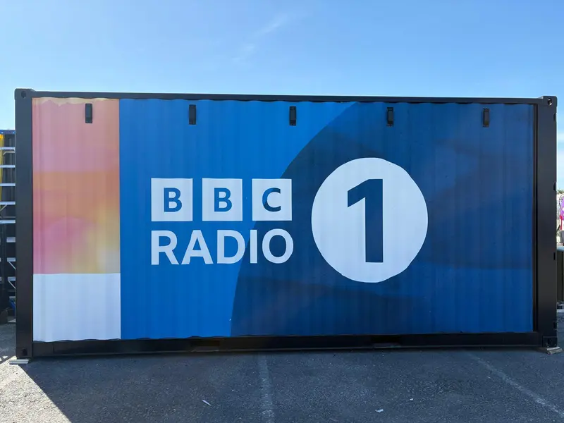 Bespoke Signage Shipping Container for BBC Radio 1