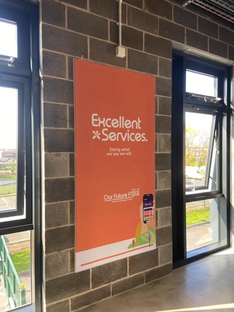 Office interior banners