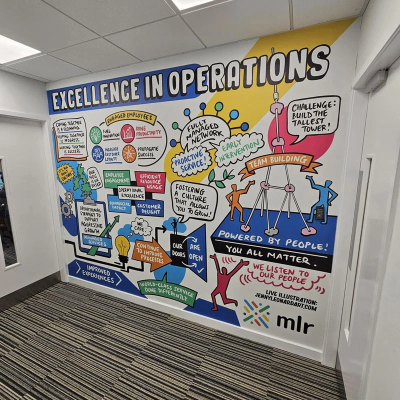Warrington Business custom wall graphic